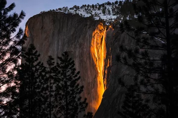  Yosemite Firefall in California at Sunset © Daniel