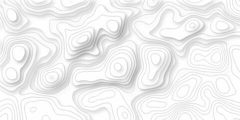 Seamless pattern with lines Topographic map. Geographic mountain relief. Abstract lines background. Contour maps. Vector illustration, Topo contour map on white background, Topographic contour lines.
