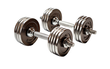 Attractive Adjustable Dumbbells Gym Isolated on Transparent Background PNG.