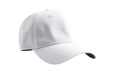 Beautiful White Baseball Cap Isolated on Transparent Background PNG.