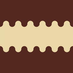 Dripping melted chocolate background. Brown and white chocolate shades. Seamless repeating vector pattern.