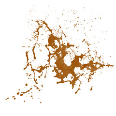 Coffee, chocolate, liquid stains isolated on a transparent background. Royalty high-quality free stock PNG image of Coffee, Tea Stains  spill. Round coffee stain isolated, cafe splash fleck drink, slu