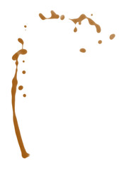 Coffee, chocolate, liquid stains isolated on a white background. Royalty high-quality free stock photo image of Coffee, Tea Stains  spill. Round coffee stain isolated, cafe splash fleck drink