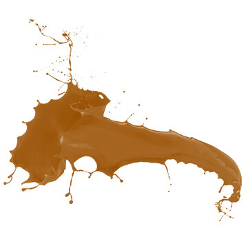 Coffee, chocolate, liquid stains isolated on a transparent background. Royalty high-quality free stock PNG image of Coffee, Tea Stains  spill. Round coffee stain isolated, cafe splash fleck drink, slu