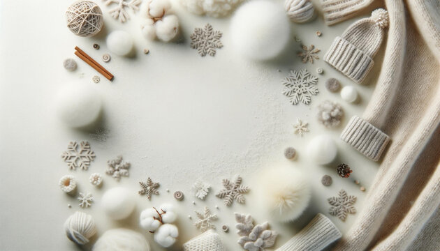 Soft Winter Flatlay: Fuzzy Felt Focus