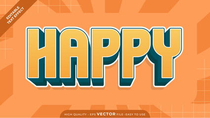 Editable Vintage Text Effect - Retro old school cartoon text in groovy style