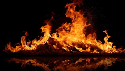 fire in the fireplace