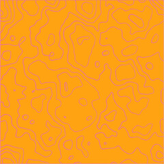 Abstract paper fluid line curve shape in colorful background. Flow backdrop ornament design with geometric structure. Vector seamless line decoration  on orange background