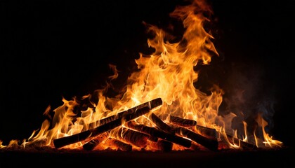 fire in the fireplace