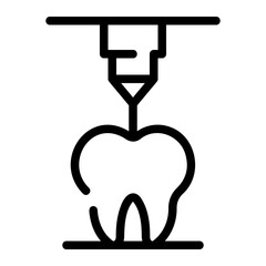 3d printer line icon