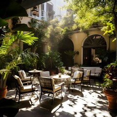 Fototapeta premium street cafe