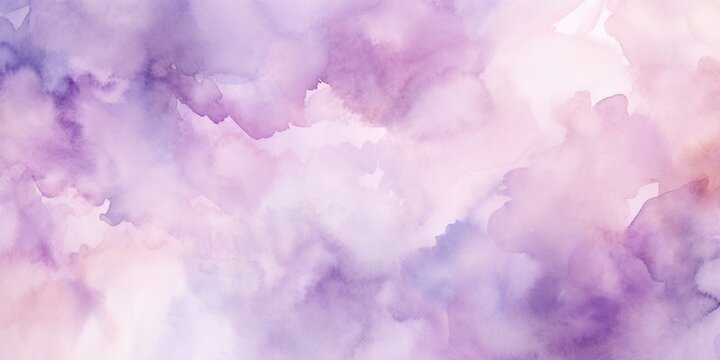 Abstract Watercolor in Shades of Lilac: An abstract watercolor representation with a predominance of lilac tones. The blank space at the bottom is perfect for text insertion , abstract wallpaper © AlexRillos