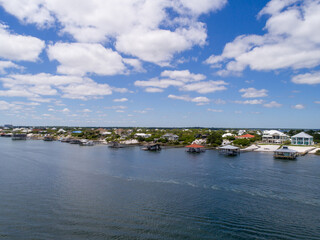 Aerial view of Ole River and Ono Island