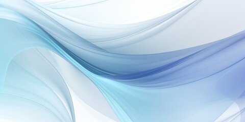 Naklejka premium Dynamic Swirls in Cool Tones: An abstract image featuring dynamic swirls and waves in cool and calming color tones. There is a generous blank space in the center for adding promotional text.