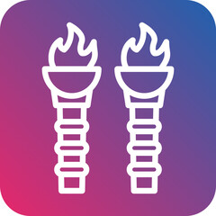 Vector Design Torch Icon Style