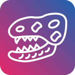 Vector Design Dinosaur Fossil Icon Style