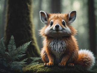 Naklejka premium a fabulous furry woodland creature. Generative AI.
