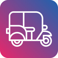Vector Design Tuk Tuk Icon Style