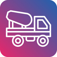 Vector Design Concrete Mixer Truck Icon Style