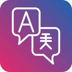 Obraz premium Vector Design Language Icon Style