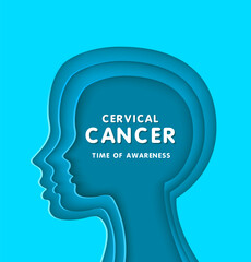 Poster. Throat and Lung Cancer Awareness Month. Vector image.