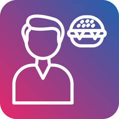 Vector Design Food Vendor Male Icon Style