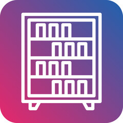 Vector Design Bookshelf Icon Style