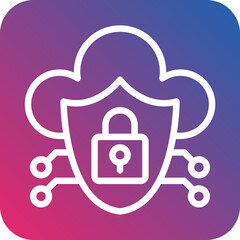 Obraz premium Vector Design Cloud security Icon Style