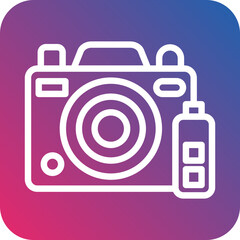 Vector Design Camera Battery Icon Style