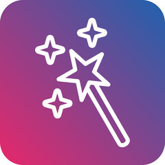 Vector Design Magic Wand Icon Style