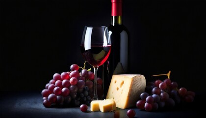 red wine and cheese