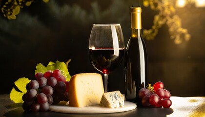 red wine and cheese