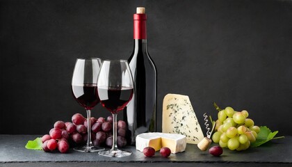 red wine and cheese