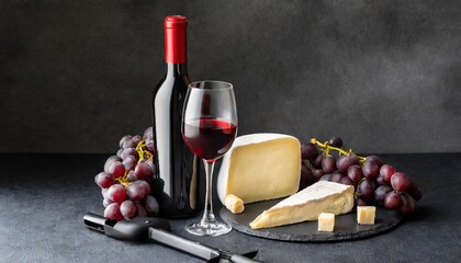 red wine and cheese