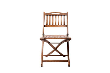 Vintage Wooden Chair isolated on transparent background, Generative Ai