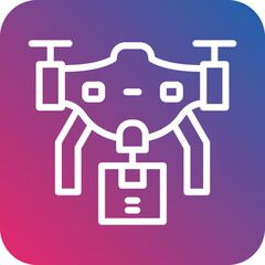Vector Design Drone Delivery Icon Style
