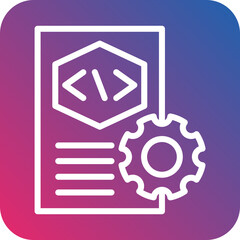 Vector Design Code Setting Icon Style