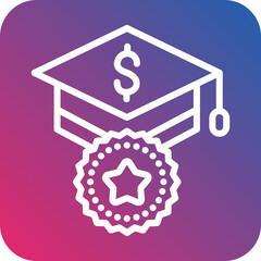 Vector Design Scholarship Icon Style