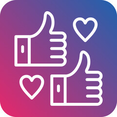 Vector Design Thumbs Up Icon Style