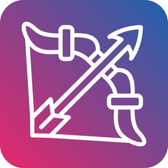 Vector Design Bow Arrow Icon Style