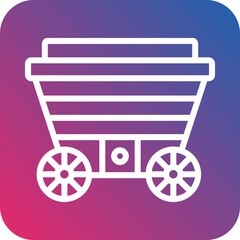 Vector Design Wood Cart Icon Style