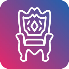 Vector Design Throne Icon Style