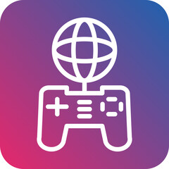 Vector Design Global Gaming Icon Style