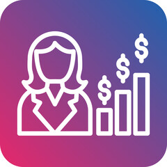 Vector Design Businesswoman Icon Style