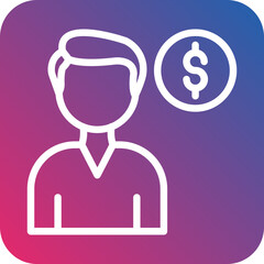 Vector Design Client Male Icon Style