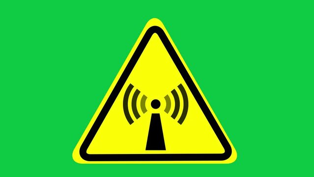 non-ionizing radiation triangle sign animated