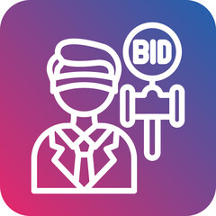 Vector Design Blind Auction Icon Style