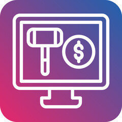 Vector Design Live Bidding Icon Style