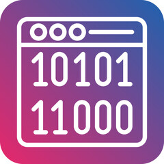 Vector Design Binary Icon Style
