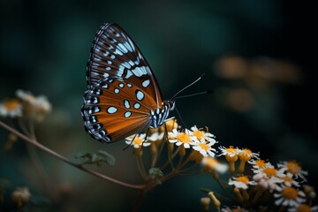 Fototapeta premium A beautiful tale of a butterfly. Generative AI